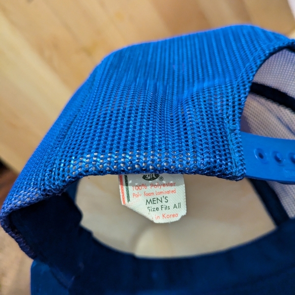 Blue and Cream Trucker Hat - Picture 5 of 7